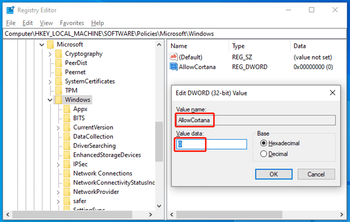 file explorer Windows 10 disable cortana