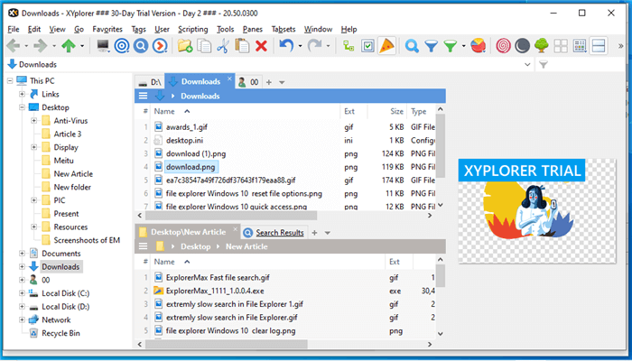 xyplorer color filters