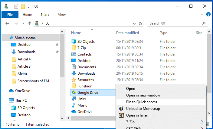 hensynsfuld Se internettet Poesi Fix: How to Get Google Drive Added/Removed in navigation pane in Windows 10  File Explorer
