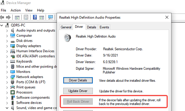 rollback-realtek-audio-driver